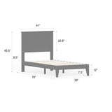 ComfIQ Serene Farmhouse Style Wood Bed in Twin Size with Chevron Scoring Headboard, Coastal Modern Design, Sturdy, Easy Assembly, Ample Underbed Storage, White Finish ComfIQ