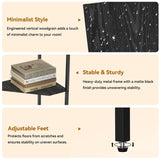 Under Pedestal Sink Shelf, 2 Pack Under Sink Organizers and Storage, 3-Tier Pedestal Under Sink Storage Bathroom Vanity, Corner Shelf Stand for Bathroom, Kitchen, Living Room, Black CADUKE