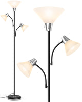 LEPOWER Floor Lamp, Standing Lamp with Replaceable 3000K Energy-Saving, Lamp for Living Room with Adjustable Reading Lights, Modern Bright Floor Lamp for Bedroom, Living Room, Office LEPOWER