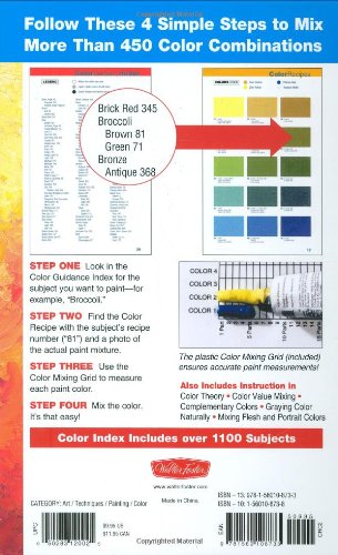 Color Mixing Recipes for Oil & Acrylic: Mixing recipes for more than 450 color combinations Walter Foster Publishing