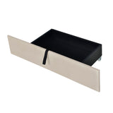 Bellemave Queen Size Upholstered Bed Frame with 2 Drawers & 1 Twin XL Trundle, Velvet Platform Storage Bedframe Mattress Foundation, Queen Trundle Bed Frame,Easy Assembly,Beige Bellemave