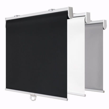SHADEMOON Cordless Blackout Window Roller Shades, Pull Down Spring System Indoor Blinds, Room Darkening Waterproof UV Blocking Thermal Insulated Fabric for Home Office (Black, Width 29", Height 72") SHADEMOON