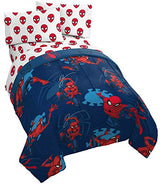 Jay Franco Marvel Spiderman Spidey Daze 5 Piece Queen Bed Set - Includes Reversible Comforter & Sheet Set Bedding - Super Soft Fade Resistant Microfiber (Official Marvel Product) Jay Franco