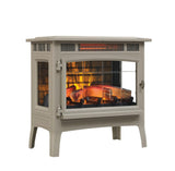 duraflame Freestanding Electric Fireplace Stove Heater with 3D Flame Effect for 1,000 Sq. Ft. Room, French Gray Duraflame