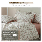 VM VOUGEMARKET Floral Comforter Set Twin,Pink Flower Bedding Set Nature Botanical Style,1 Soft Comforter and 2 Pillow Shams for Girls Women(3pcs,Twin XL) VM VOUGEMARKET