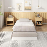 EMODA 5 Inch Twin Box Spring Bed Base, 1500 LBS Heavy Duty Metal Mattress Foundation with Fabric Cover, Easy Assembly EMODA