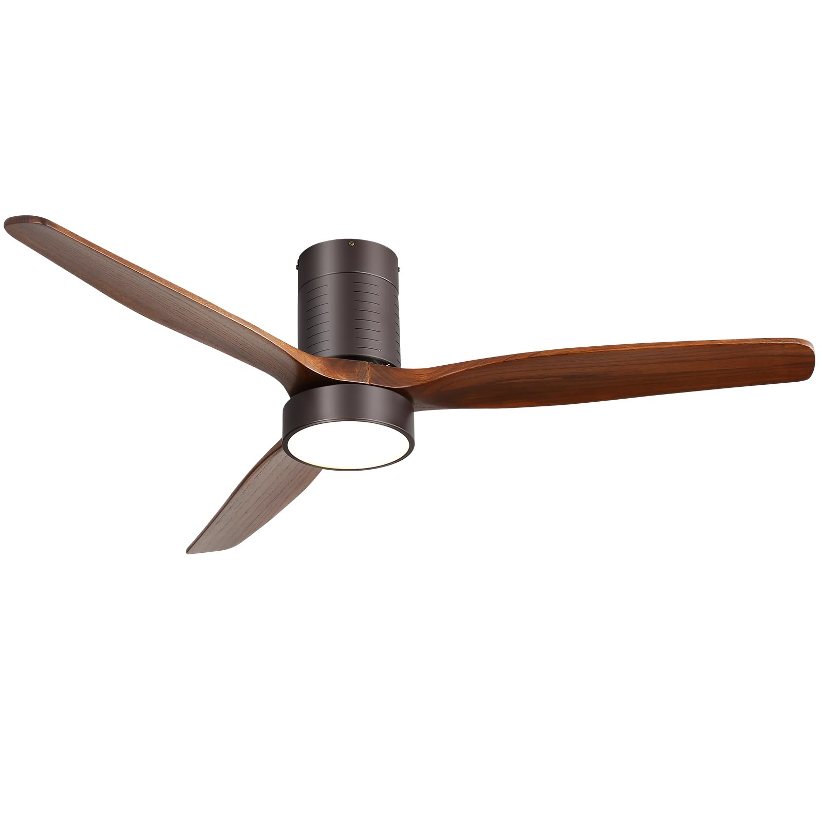 Sofucor Ceiling Fan 52'' Low Profile Ceiling Fan with Lights Remote Control Wood Blades Dimmable Light Reversible DC Motor Modern Ceiling Fan for Kitchen, Bedroom, Basement, Dining, Living Ro - WoodArtSupply