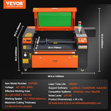 VEVOR 80W CO2 Laser Engraver, 20 x 28 in, 19.7 IPS Laser Cutter Machine with 2-Way Pass Air Assist, Compatible with LightBurn, CorelDRAW, AutoCAD, Windows, Mac OS, Linux, for Wood Acrylic Fabric More VEVOR