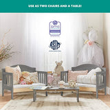 Dream On Me Portland 3 In 1 Convertible Toddler Bed in Steel Grey, Greenguard Gold Certified, JPMA Certified, Low To Floor Design, Non-Toxic Finish, Pinewood Browell