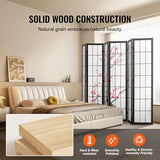 VEVOR Room Divider, 6 Panel Japanese Room Divider Screen, Wood Folding Privacy Screen Indoor, Japanese Partition Portable Decoration Dividers, for Room Separation Home Office Restaurant & Bedroom VEVOR