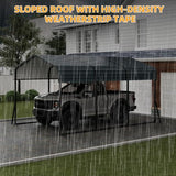 Metal Carport, 10x15 ft Car Port with Enhanced Base and Galvanized Steel Roof, Heavy Duty Garage Car Shelter Shade, Outdoor Canopy for SUV, Truck, Boats Garvee