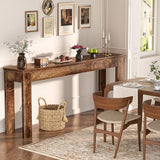 Armocity Console Table, 47" Farmhouse Wood Entryway Table, Sofa Tables Narrow Long Behind Couch, Entry Table for Entrance, Hallway, Living Room, Cracked Oak Armocity