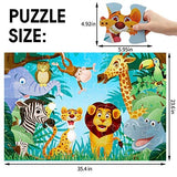 Jumbo Floor Puzzle for Kids Animal Jigsaw Large Puzzles 48 Piece Ages 3-6 for Toddler Children Learning Preschool Educational Development Toys 4-8 Years Old Birthday Gift for Boys and Girls IFLOVE