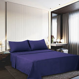 Best Season Bed Sheet Set - 1 Flat Sheet,1 Fitted Sheet and 1 Pillow Cases, Extra Soft Luxury Bedding Set,Deep Pockets,Wrinkle,Fade Resistant - Hypoallergenic- 3 Piece (Twin, Blue) Best Season