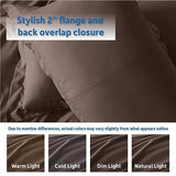 Nestl Twin Duvet Cover Set - Soft Double Brushed Chocolate Brown Duvet Cover Twin/Twin XL, 2 Piece, with Button Closure, 1 Duvet Cover 68x90 inches and 1 Pillow Sham