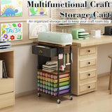 Craft Organizers and Storage Cart: Craft Room Cart for Organizing Cutting Accessories and Machine, Vinyl Roll Storage and Organization Holder, Heat Press Stand Table with Wheels Lyuwanxian