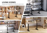 Claiks Dual Motor Standing Desk Frame, Electric Stand Up Desk Legs Frame Workstation Up to 63",T-Shaped Adjustable Standing Computer Desk for Home and Office, (Black Frame only) Claiks