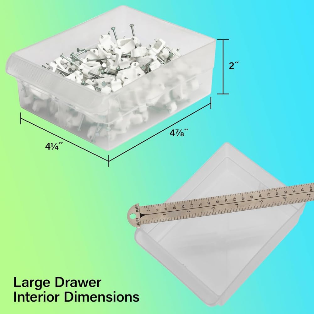 Akro-Mils 10124 24-Drawer Plastic Drawer Storage Cabinet for Garage Organization, Bead Organizer, Lego Storage, Teacher Toolbox, Makeup Organizer, and More, 20-Inch W x 6-Inch D x 16-Inch H, Black Akro-Mils