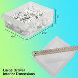 Akro-Mils 10124 24-Drawer Plastic Drawer Storage Cabinet for Garage Organization, Bead Organizer, Lego Storage, Teacher Toolbox, Makeup Organizer, and More, 20-Inch W x 6-Inch D x 16-Inch H, Black Akro-Mils