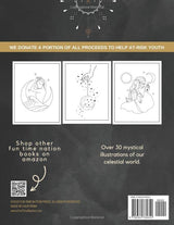 Moon Magic Coloring Book: Mystical and Aesthetic Illustrations For Teens & Adults To Reduce Stress & Promote Relaxation WoodArtSupply