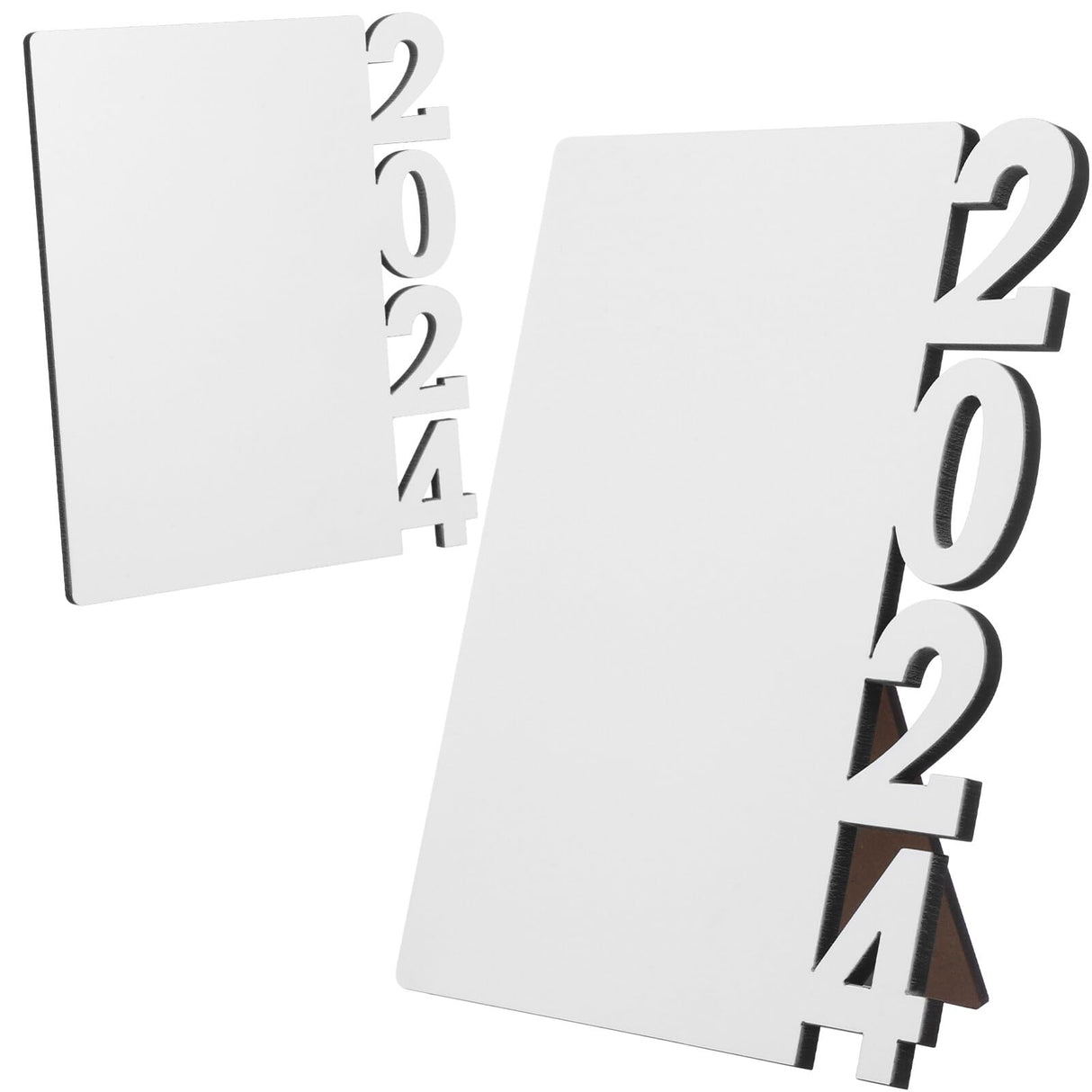 2 Pcs Blanks Sublimation Blanks Silver Grad Photo Frames Graduation Picture Frames Sublimation Picture Frame with Mat for Graduation Class of 2024 Girls Boys Son Daughter DIYEAH