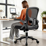 FINATI Office Chair Ergonomic Desk Chair, Adjustable Lumbar Support Rolling Swivel Comfy Chair with Space-Saving Flip Up Armrests, Breathable Mesh Gaming Chair for Business Work Office & Home, Black FINATI