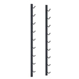 Wine Enthusiast N'FINITY 9 Bottle Wall Mounted Metal Wine Rack – Label Forward Wine Rack with Easy Installation - 3' Tall, 1 Column Deep (Black) Wine Enthusiast