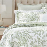 Laura Ashley - Twin Quilt Set, Reversible Cotton Bedding with Matching Sham, Lightweight Home Decor for All Seasons (Bedford Green/Off-White, Twin) Laura Ashley
