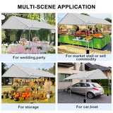 Carport Canopy 10'x20' Heavy Duty Carport, Waterproof & UV Protected Garage Top Tarp Shelter Cover with Reinforced Steel Cables, Outdoor Portable Garage for Car, Boat Tent, Light Grey SAILARY