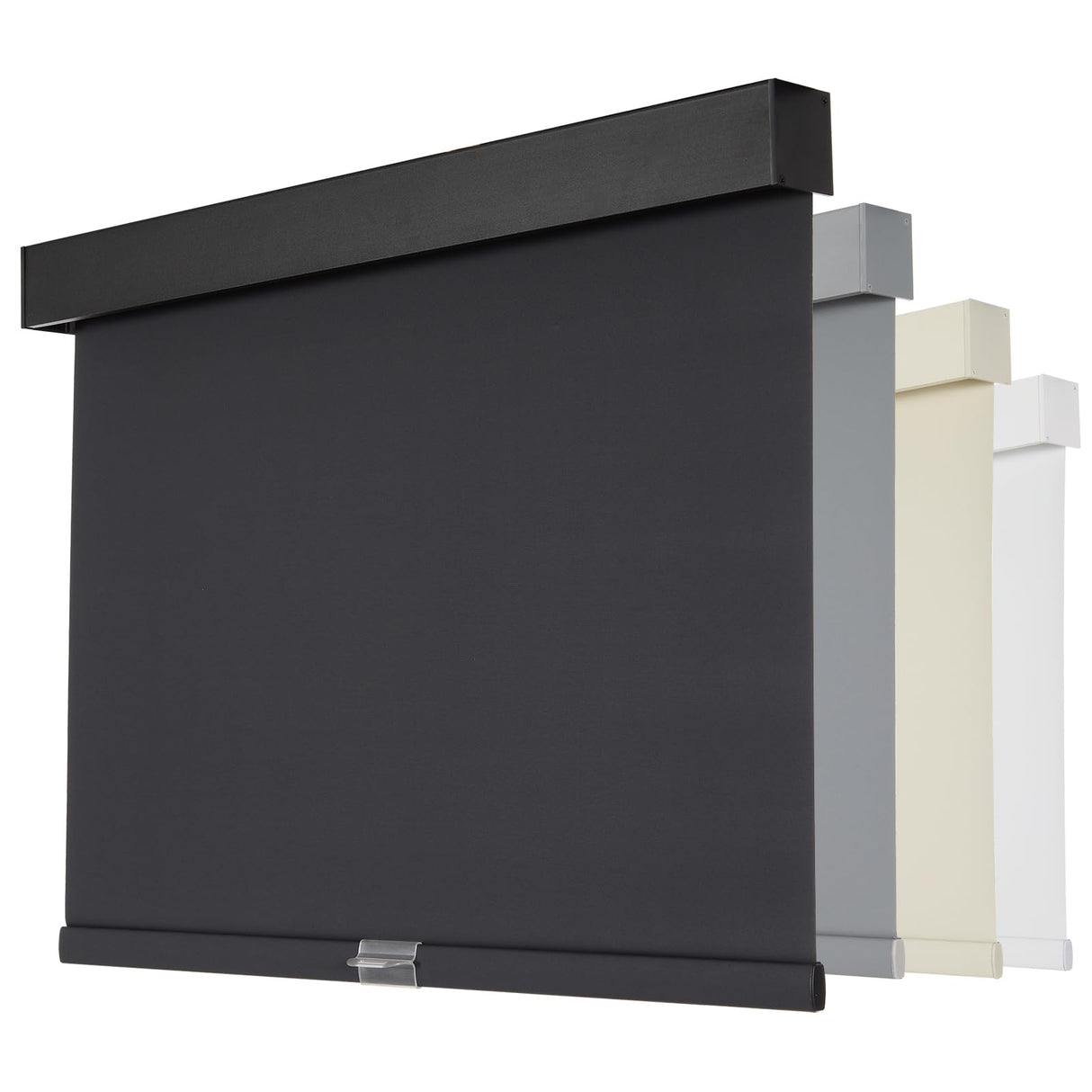 Persilux Blackout Roller Shades for Windows, Cordless Free-Stop Blinds for Windows with Valance, Thermal Insulated Fabric Window Shades, UV Protection Shades for Home and Bedroom, Black, Custom Size Persilux