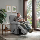 Chizzyseat Manual Oversized Recliner Chair for Heavy Duty Adults 400lbs Extra Wide Recliner with Phone Holder Big Man Recliners for Living Room Bedroom Nursery RV Dark Grey