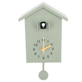 Cuckoo Clock Wall Clock, Nordic Style Bird Voices Pendulum Hanging Clock Coo Coo Clock for Art Home Living Room Office (Green) Gsycle