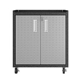 Manhattan Comfort Fortress Rolling 2 Door Garage Storage Cabinet, Black/Gray Manhattan Comfort
