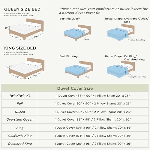 Bedsure Duvet Cover Queen Size - Soft Double Brushed Bedding Set for Kids & Adults, Zipper Closure, 3 Pieces, Includes 1 Duvet Cover (90"x90") & 2 Pillow Shams, NO Comforter, Brown