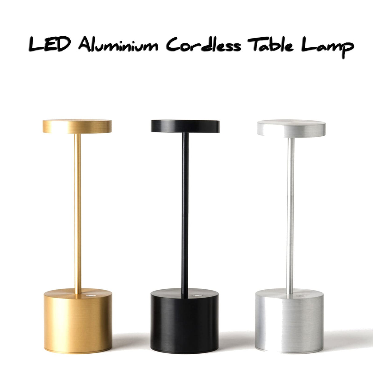 SAKRINGT Cordless Table Lamp Rechargeable, 5000mAh Battery Operated Portable Table Light,Dimming LED Table Lamp for Restaurant/Patio/Outdoor(Gold) SAKRINGT