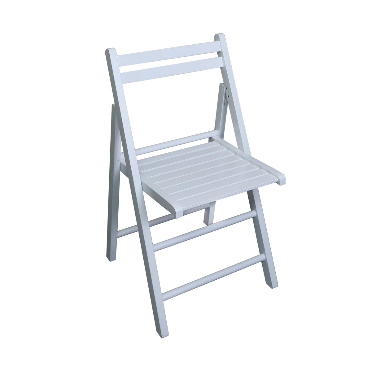 Casual Home Wooden Folding Chairs 2-Pcs Set, 17" W x 18" D x 30.75" H, White Casual Home