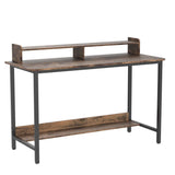 WOODYNLUX 43 Inch Rustic Computer Desk with Shelves for Home Office and Gaming WOODYNLUX
