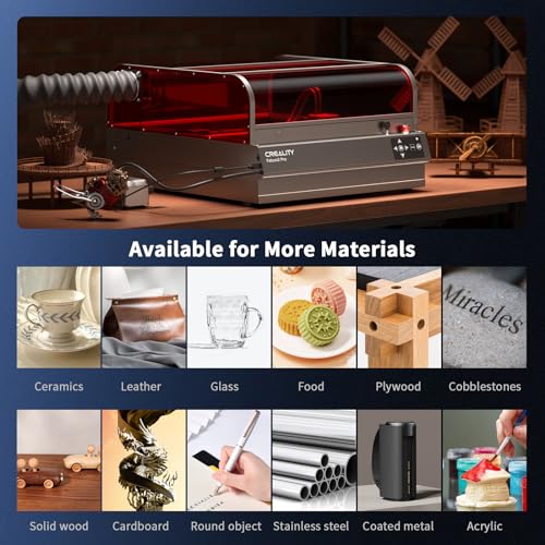 Creality Falcon2 Pro S 40W Laser Engraver, 600mm/s High Speed Laser Cutter with Air Assist, Dual Mode&Auto Focus Laser Module, Auto Fan, Camera Positioning,Safety Switch for Wood Metal Leather Creality