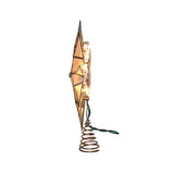 Kurt S. Adler Kurt Adler 10-Light 12-Point Capiz Star and Center Gem Treetop, 10.24in, Gold, White Kurt S. Adler