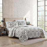 Eddie Bauer - King Quilt Set, Reversible Cotton Bedding with Matching Shams, Luxurious Bedding Set (Arrowhead Charcoal, King) Eddie Bauer