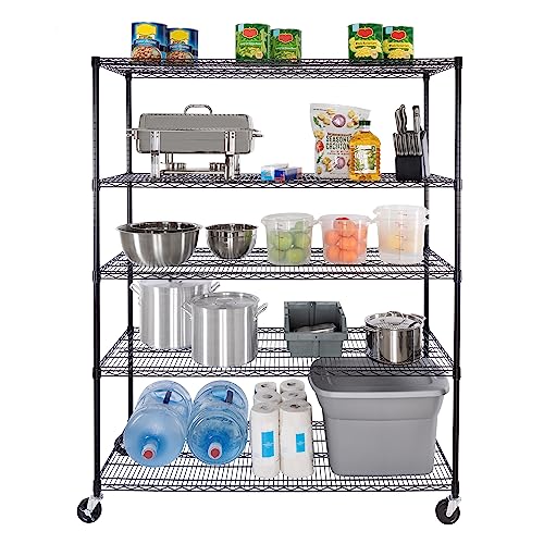 Seville Classics UltraDurable Heavy Duty NSF Solid Steel Wire Rack Storage Unit, Organizer for Garage, Warehouse, Office, Restaurant, Classroom, Seville Classics