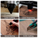 1/8" Walnut Plywood Sheets, 17x11.8x1/8 Inch 8 Pack, 3mm Plywood for Laser Cutting, Engraving, Wood Burning, Unfinished Wood for Crafts, Architectural Models, Drawing & Painting, DIY Projects BOWIJANYZ