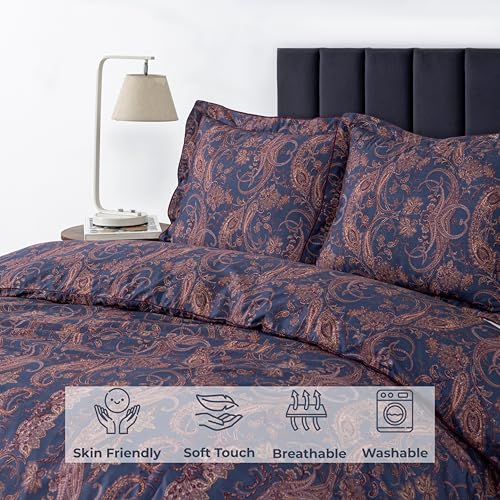 Dreamology Duvet Cover Full, Duvet Cover with Button Closure, Soft Microfiber, Piped Edges & Fade Resistant Bedding Set, Includes 1 Full Duvet Covers & 2 Pillow Shams Dreamology