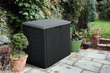 Keter Store-It-Out Prime XL 4.75 x 2.6 Foot Resin Outdoor Storage Shed with Double Doors and Easy Lift Hinges, Perfect for Trash Cans, Garden and Yard Tools, and Pool Toys, Black Keter