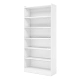 Modern 7-Tier White Bookshelf by Tribesigns - 78-inch Tall Open Library Storage Unit for Home and Office Tribesigns