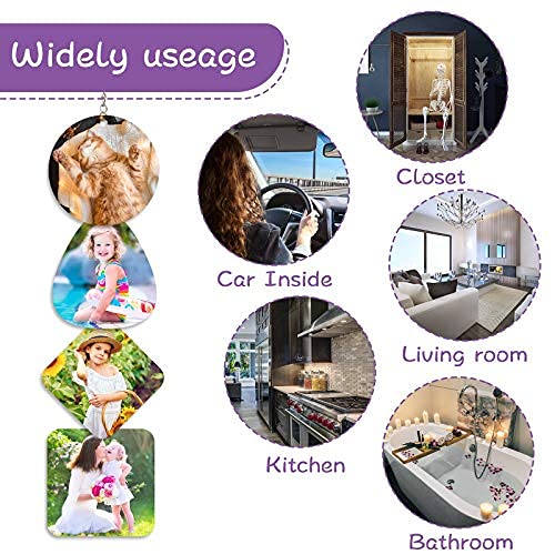 8 x 8 Inch Sublimation Air Freshener Sheets Felt Large-Size Car White Fragrant Blank Air Freshener Sheets DIY Auto Scented Sheets for Car Home Use Heat Press Decor for Various Styles, 12 Pieces Maitys