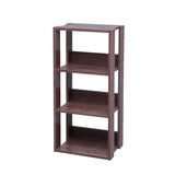 IRIS USA 3-Tier 16" Medium Open Wooden Bookshelf with Adjustable Shelves, Easy Assembly Bookcase Farmhouse Shelf for Small Spaces Bedroom Office Living Room Indoor, Brown IRIS