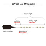 MYGOTO led String Lights 500LED 165ft Indoor/Outdoor Fairy String Lights 30V 8 Modes Christmas Lights for Home, Christmas Tree, Wedding Party, Room,Wall Decoration, Indoor&Outdoor(Blue+White) MYGOTO