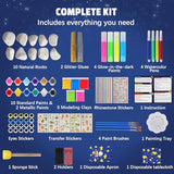 EPUMP Rock Painting Kit for Kids - Glow in The Dark Arts and Crafts for Boys and Girls Ages 6-12, Kids Craft Paint Kits, Art Supplies, Creative Arts and Crafts Toys Christmas Birthday Party Gifts EPUMP