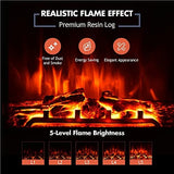 ARLIME 18 Inch Electric Fireplace Inserts, 1500W Freestanding & Recessed Fireplace w/Adjustable LED Flame, Remote Control, Timer, Built-in Thermostat, Overheating Protection ARLIME